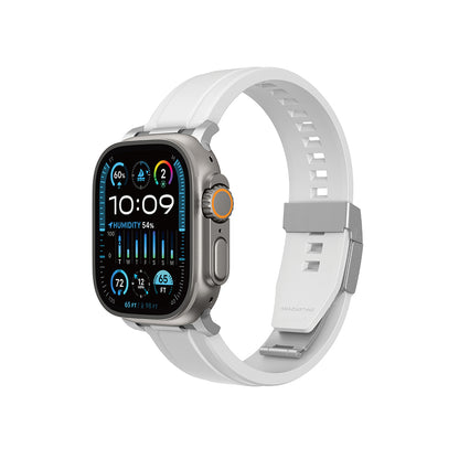 Apple Watch 7 45mm Amazingthing Titan Chrono Silikon Kordon Lacivert