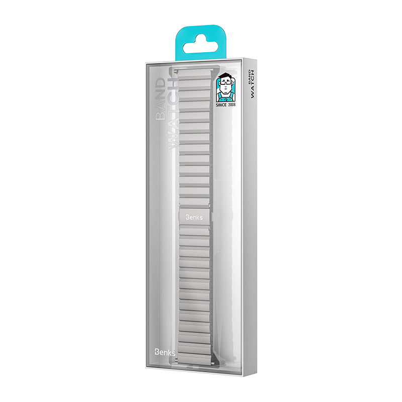 Apple Watch 7 45mm Benks Aero Titan Serisi Titanyum Metal Kordon Titanyum