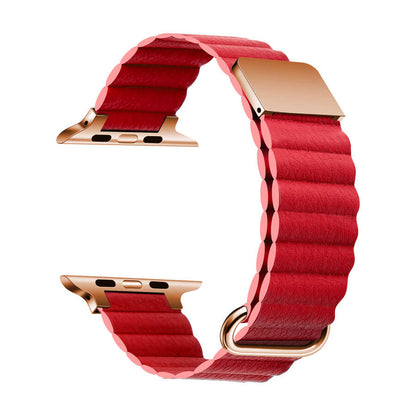 Apple Watch 7 45mm KRD-78 PU Deri Kordon Strap Kayış