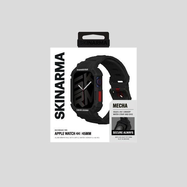 Apple Watch 7 45mm Skinarma Mecha 2in1 TPU Kasa Koruyucu + Silikon Kordon Yeşil