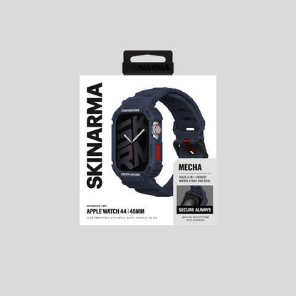 Apple Watch 7 45mm Skinarma Mecha 2in1 TPU Kasa Koruyucu + Silikon Kordon Yeşil