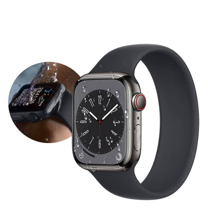 Apple Watch 7 45mm Wiwu Wi-JD105 Easy Install PMMA Pet Ekran Koruyucu + Kolay Uygulama Aparatı Siyah