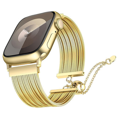 Apple Watch 7 45mm Zore KRD-137 Metal Hasır Kordon