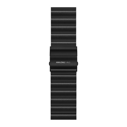 Apple Watch Serisi Uyumlu Amazing Thing Glamour Sense Deri Kordon Mavi