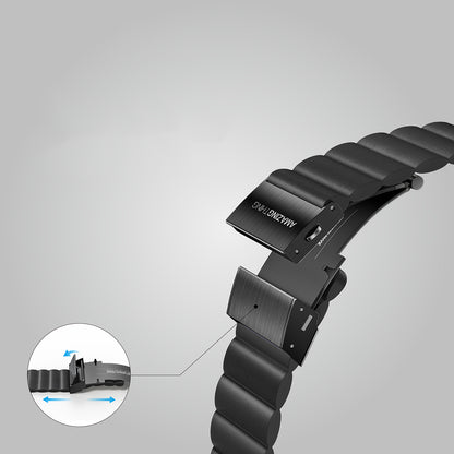 Apple Watch Serisi Uyumlu Amazing Thing Glamour Sense Deri Kordon Mavi