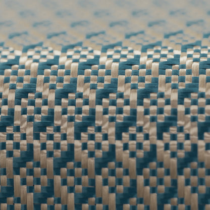 Apple Watch Serisi Uyumlu Aramid Fiber ve Karbon Fiber Pitaka Dreamland ChromaCarbon Serisi Stairs Universal Kordon Mavi-Kahverengi