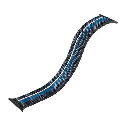 Apple Watch Serisi Uyumlu Aramid Fiber ve Karbon Fiber Pitaka Poetry of Things ChromaCarbon Serisi Moon Universal Kordon Siyah