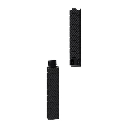 Apple Watch Serisi Uyumlu Karbon Fiber Pitaka Modern Serisi Black-Grey Twill Universal Kordon Siyah-Gri