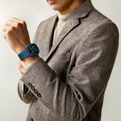 Apple Watch Ultra 49mm 600D Aramid Fiber Classic Serisi Kasa Koruyucu Pitaka Air Case Siyah-Gri