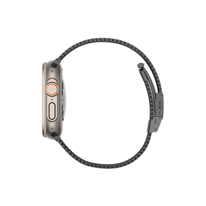 Apple Watch Ultra 49mm Amazing Thing Titan Metal Hasır Kordon Gümüş