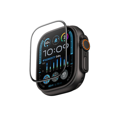Apple Watch Ultra 49mm Amazingthing Radix AccuGuard Serisi Akıllı Saat Temperli Cam Ekran Koruyucu Şeffaf