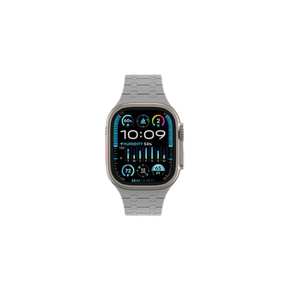 Apple Watch Ultra 49mm Amazingthing Smoothie Sport Magnetik Tak Çıkar Silikon Strap Kayış Siyah-Mor