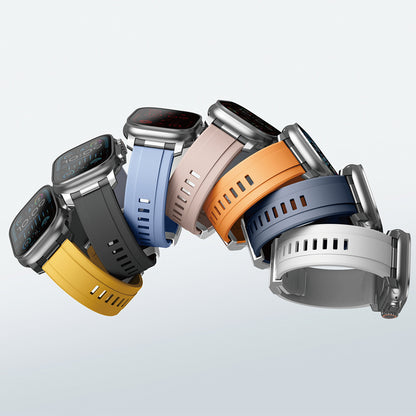 Apple Watch Ultra 49mm Amazingthing Titan Chrono Silikon Kordon Lacivert