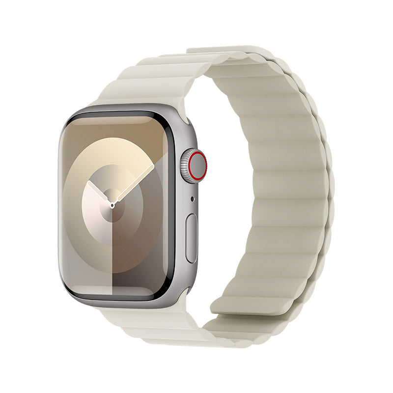 Apple Watch Ultra 49mm Benks Magnetik Tak Çıkar Silikon Strap Kayış Starlight