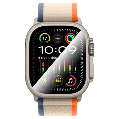 Apple Watch Ultra 49mm CaseWorld Alloy Serisi Safir Akıllı Saat Temperli Cam Ekran Koruyucu Titanyum