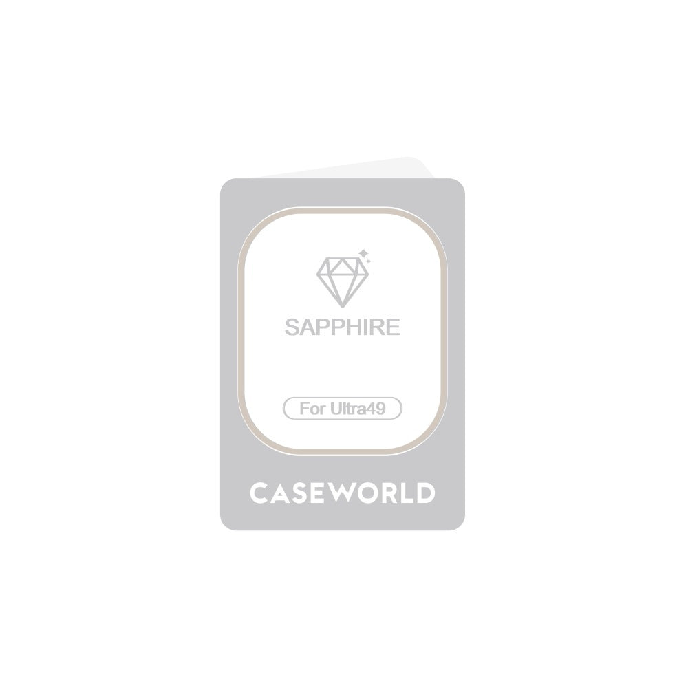 Apple Watch Ultra 49mm CaseWorld Alloy Serisi Safir Akıllı Saat Temperli Cam Ekran Koruyucu Titanyum