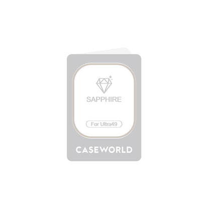 Apple Watch Ultra 49mm CaseWorld Alloy Serisi Safir Akıllı Saat Temperli Cam Ekran Koruyucu Titanyum