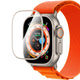 Apple Watch Ultra 49mm CaseWorld Alloy Serisi Safir Akıllı Saat Temperli Cam Ekran Koruyucu Titanyum