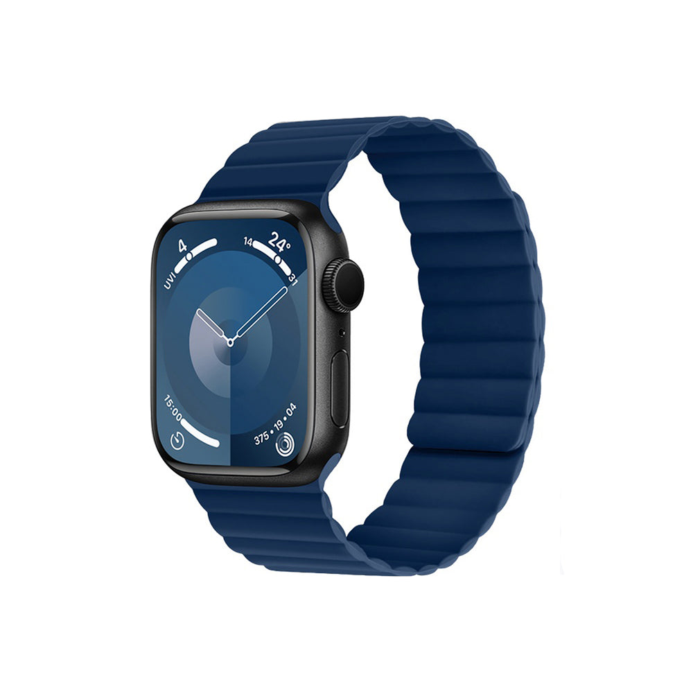Apple Watch Ultra 49mm Kordon Raptic Magnetik Tak Çıkar Silikon Strap Kayış Siyah