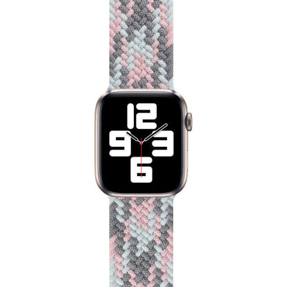 Apple Watch Ultra 49mm Kordon Wiwu Braided Solo Loop Contrast Color Large Strap Kayış NO1