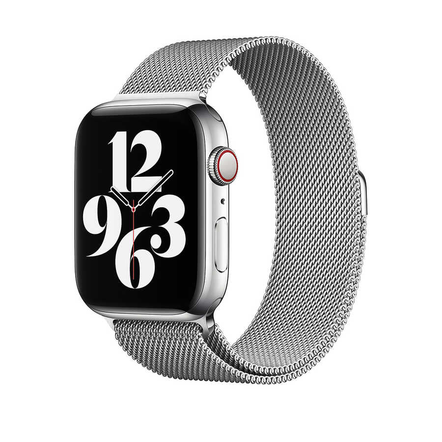 Apple Watch Ultra 49mm Kordon Wiwu Minalo Metal Strap Kayış Gümüş