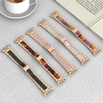 Apple Watch Ultra 49mm Kordon Wiwu Resin Steel Belt Metal Strap Kayış Pembe