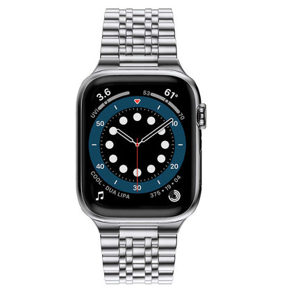 Apple Watch Ultra 49mm Kordon Wiwu Seven Beads Steel Belt Metal Strap Kayış Gümüş
