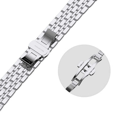 Apple Watch Ultra 49mm Kordon Wiwu Seven Beads Steel Belt Metal Strap Kayış Gümüş