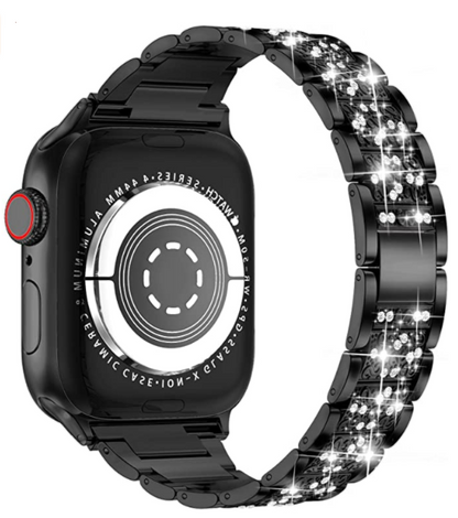 Apple Watch Ultra 49mm Kordon Wiwu Three Beads Set Auger Metal Strap Kayış Gold