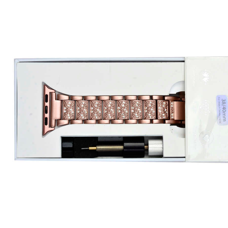 Apple Watch Ultra 49mm Kordon Wiwu Three Beads Set Auger Metal Strap Kayış Gümüş