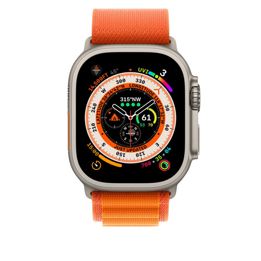 Apple Watch Ultra 49mm Kordon Wiwu WU-01 Hasır Örgü Strap Kayış Koyu Yeşil