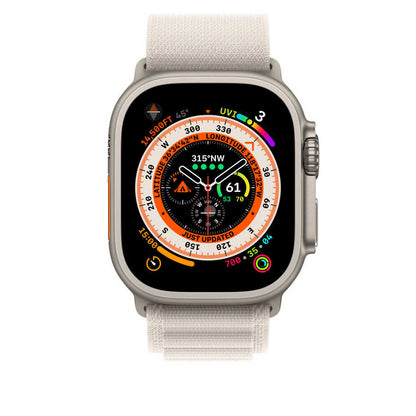 Apple Watch Ultra 49mm Kordon Wiwu WU-01 Hasır Örgü Strap Kayış Turuncu