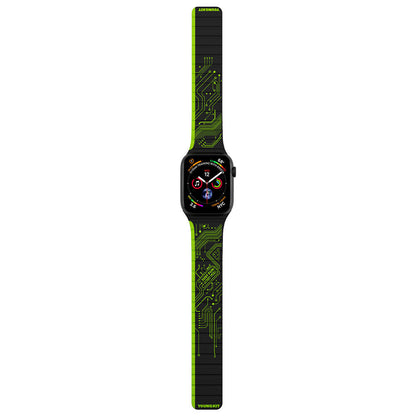 Apple Watch Ultra 49mm Kordon Youngkit Technological Magnetik Tak Çıkar Silikon Strap Kayış Beyaz
