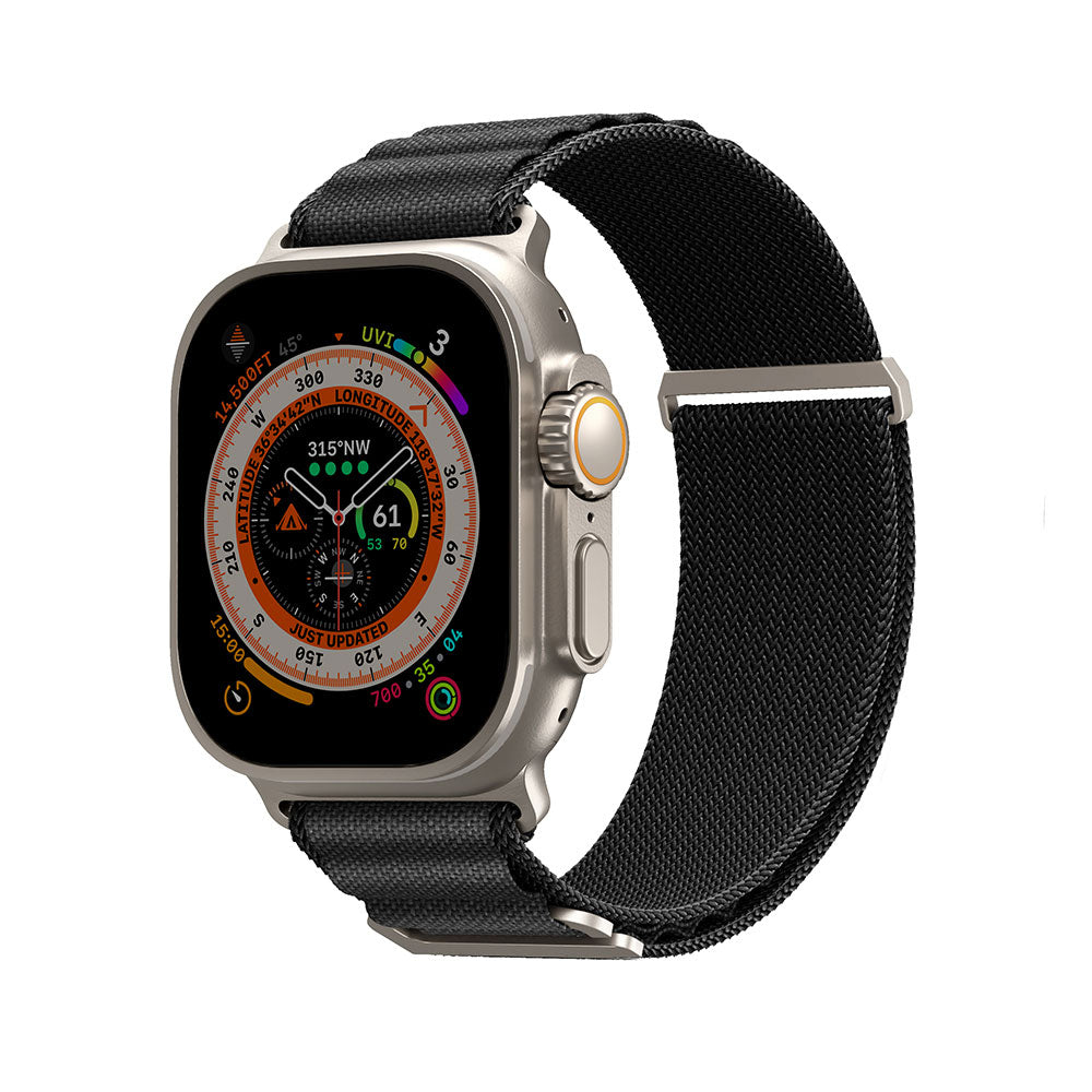 Apple Watch Ultra 49mm SkinArma Kobu Hasır Kordon Siyah