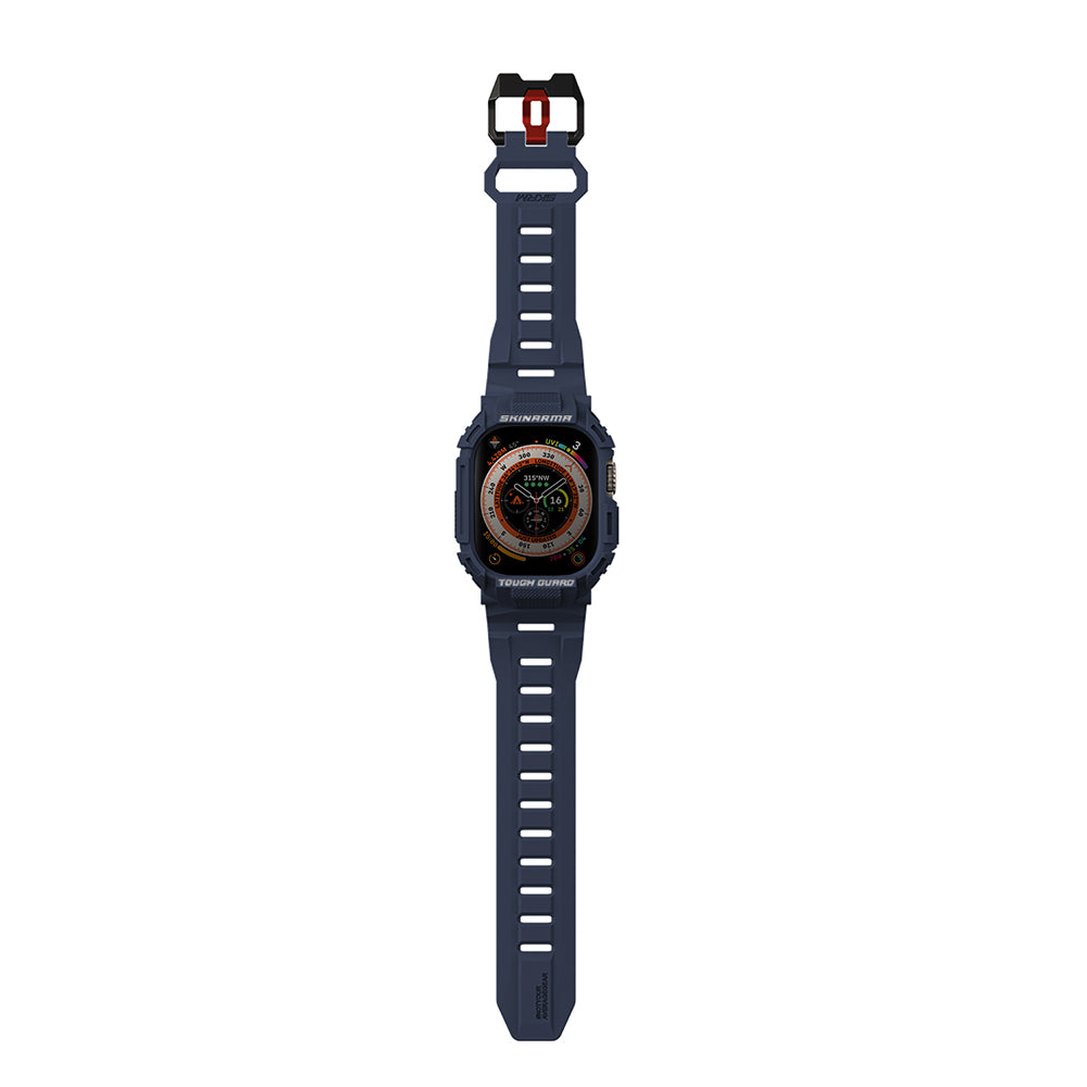Apple Watch Ultra 49mm Skinarma Mecha 2in1 TPU Kasa Koruyucu + Silikon Kordon Yeşil