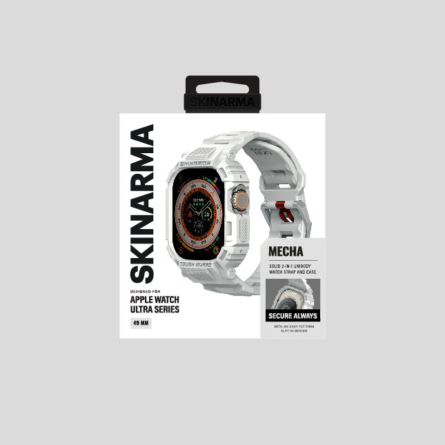 Apple Watch Ultra 49mm Skinarma Mecha 2in1 TPU Kasa Koruyucu + Silikon Kordon Yeşil