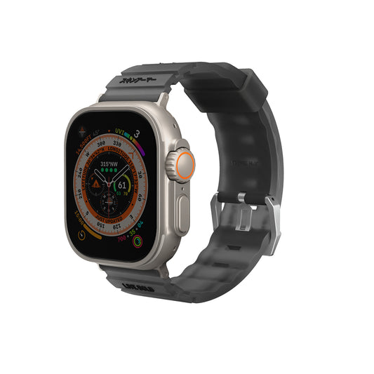 Apple Watch Ultra 49mm SkinArma New Shokku Silikon Kordon Füme