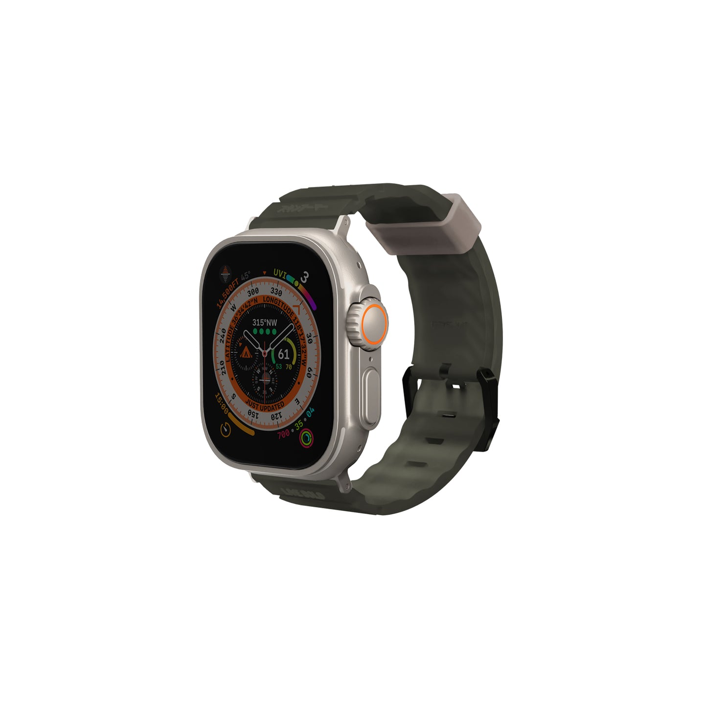 Apple Watch Ultra 49mm SkinArma Shokku Silikon Kordon Krem