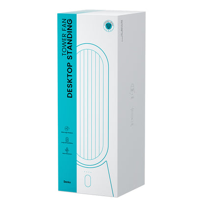 Benks Ace Tower F25 Taşınabilir Şarjlı LED Işık Göstergeli Masaüstü Soğutucu Fan Krem