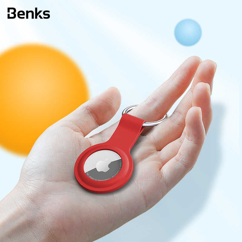 Benks Airtag Silikon Kılıf Pembe