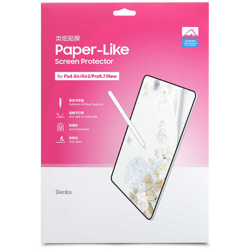 Benks Apple iPad 9.7 Paper-Like Ekran Koruyucu Renksiz