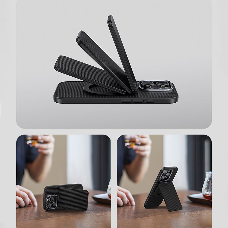 Benks ArmorGo 600D Aramid Fiber Magnetik Standlı Kartlık Siyah