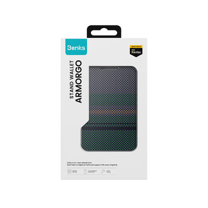 Benks ArmorGo 600D Aramid Fiber Magnetik Standlı Kartlık Siyah