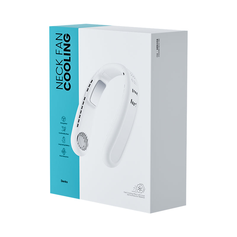 Benks Biliz F24 Taşınabilir Şarjlı Boyun Askılı Fan Beyaz