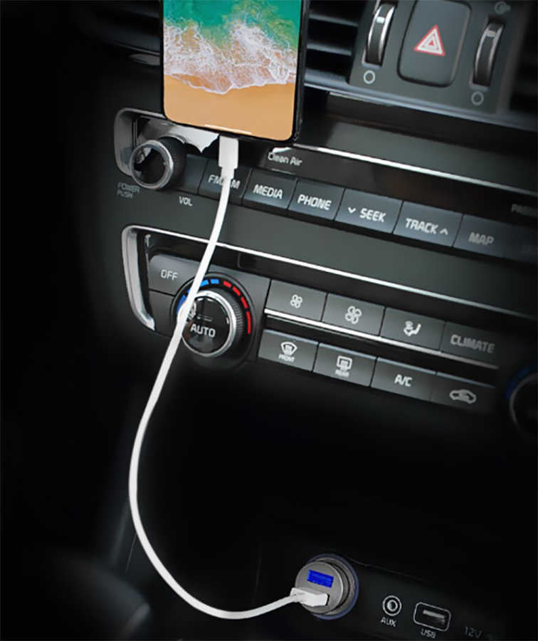 Benks C27 Dual Usb Araç Şarj Aleti 4.8A Gri