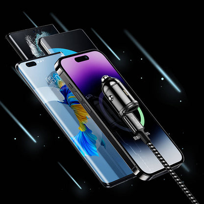 Benks C30SE Hızlı Şarj Çift Port PD Araç Şarj Aleti 30W Max Siyah