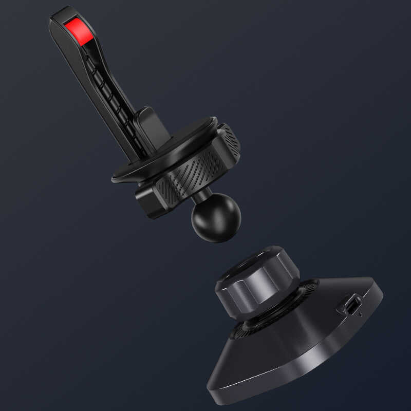 Benks CZ02 Pro Wireless Şarjlı Araç Telefon Tutucu Siyah