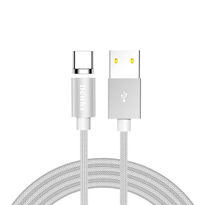 Benks D21 Magnetic Type-C Kablo Gri