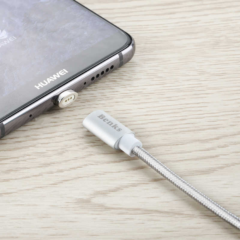 Benks D21 Magnetic Type-C Kablo Gri