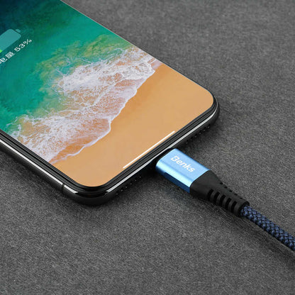 Benks D26 Lightning Usb Kablo 1.2M Mavi